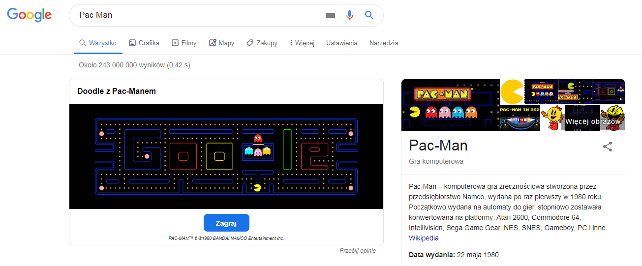 gry google pac man