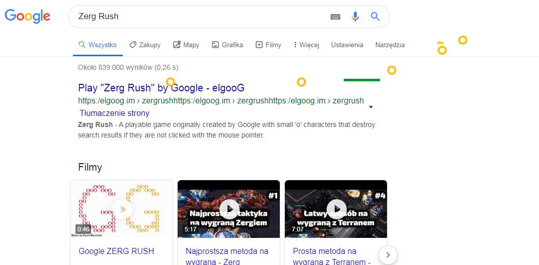 gry google zerg rush